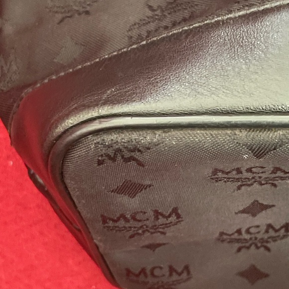 GUC MCM Visetos Nylon Bucket Bag - Picture 11 of 13